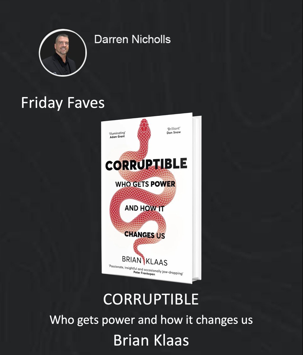 DataGuyAI's tweet image. Just finished reading &quot;Corruptible: Who Gets Power and How It Changes Us&quot; by Brian Klaas, and it&apos;s a thought-provoking exploration of power dynamics that&apos;s highly relevant for leaders and professionals in any field.