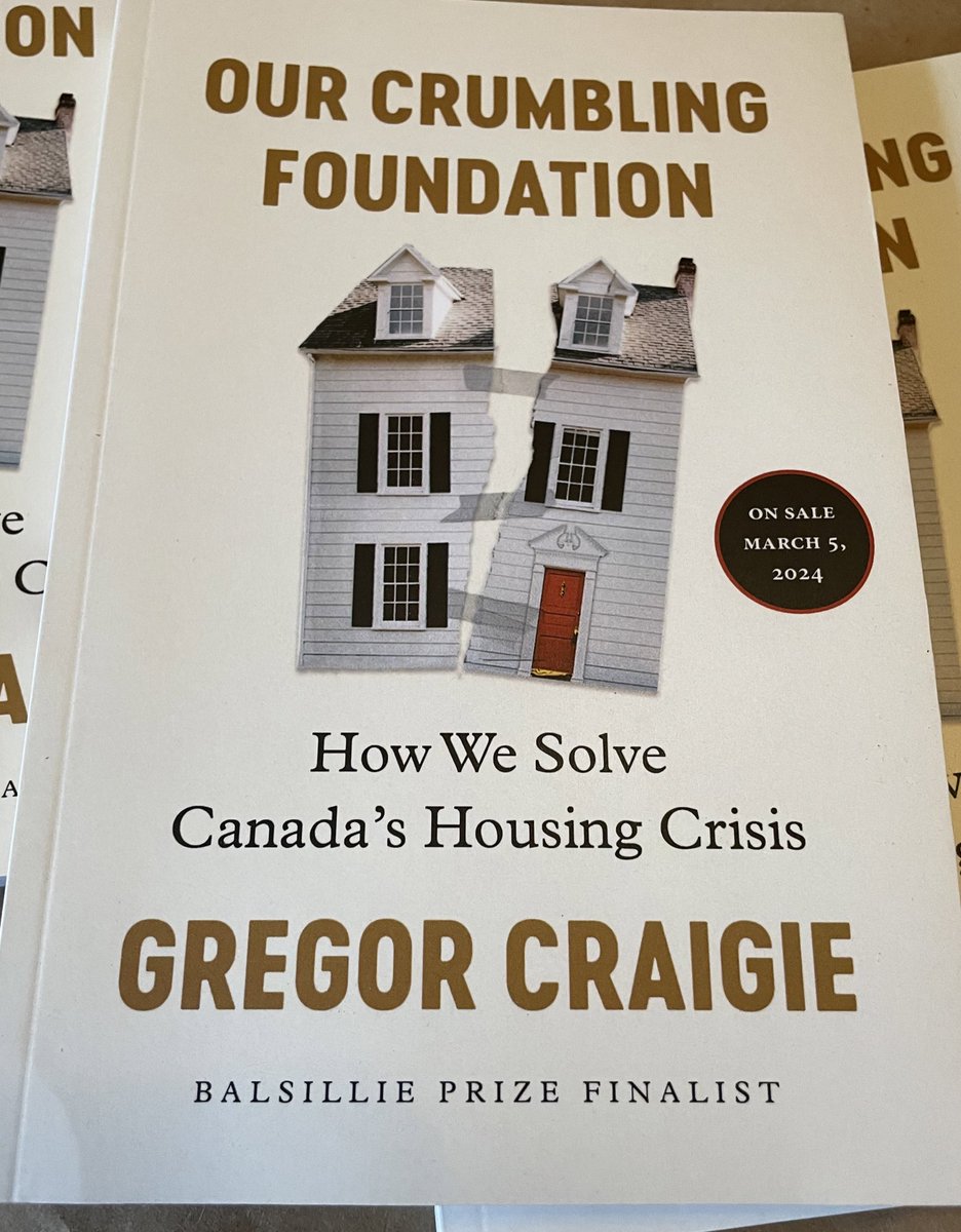 Canada’s #HousingCrisis has upended lives and shattered dreams. I wrote this book to show the high human cost of the crisis & the long list of repairs Canadians should consider to fix our crumbling foundation. Published by @randomhouseca #cdnpoli Pre-order linktr.ee/gregorcraigie?…