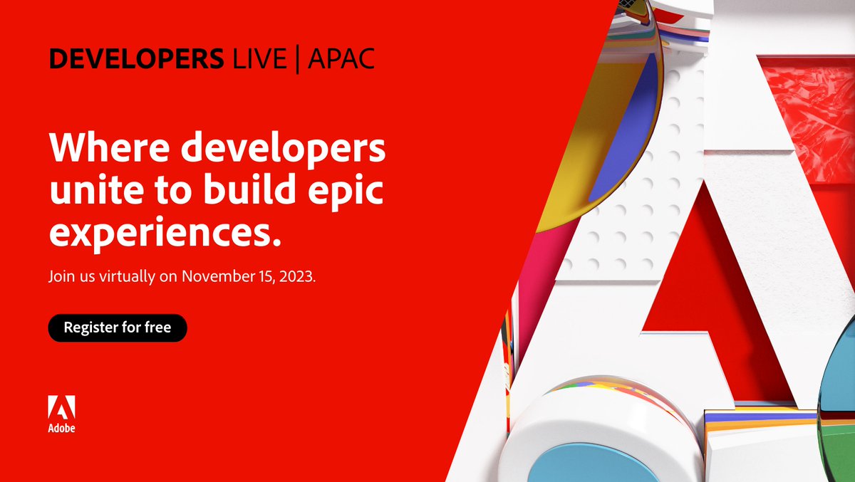 Attend skill-expanding sessions, take advantage of exclusive community networking opportunities, and get the latest updates on Adobe Experience Manager and Adobe Commerce. You won’t want to miss Developers Live APAC: adobe.ly/3RQ9nDY