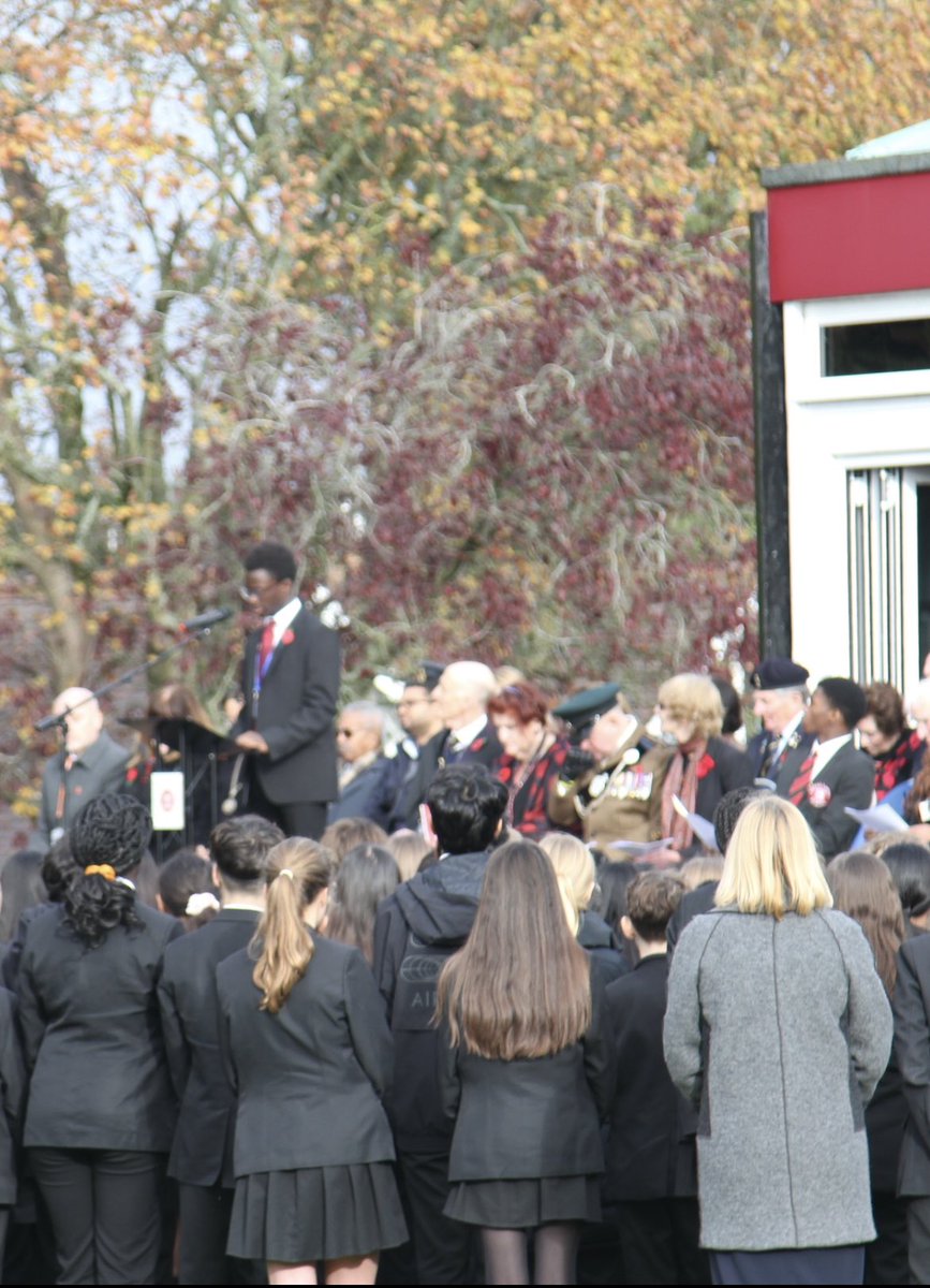 Students, staff and guests gathered today for our Act Of Remembrance. Here you can see images of our Head Boy and Girl laying the wreaths, as well as the cadets and other moments from the Service. At the going down of the sun, and in the morning, we will remember them.