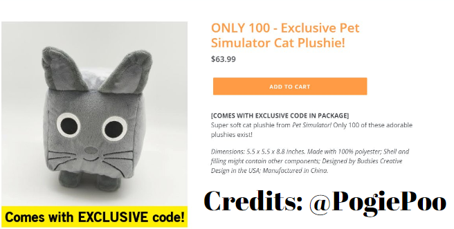 PetSimNews3's tweet photo. 🧸PLUSH ANNIVERSARY

5 years ago today the "Exclusive Pet Simulator Cat Plushie" was released. It came with a code for the powerful "Giant Cat Pet".

[19/11/23; 1AM GMT] https://t.co/WkBAl1Ks2F