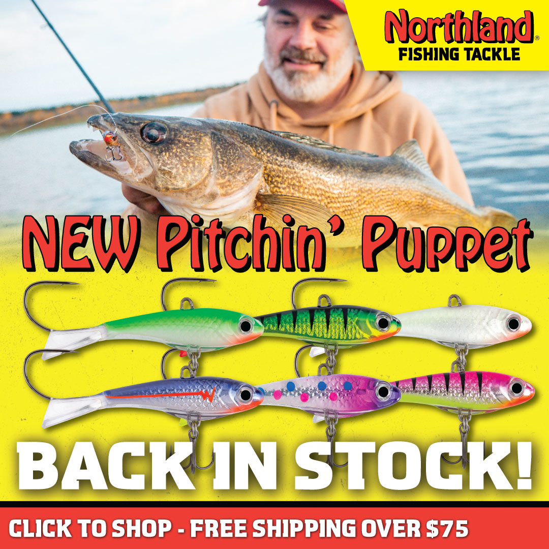 Northland Tackle on X: The NEW! PITCHIN' PUPPET is BACK IN STOCK!!! 🔥🎣  #TeamNorthlandTackle See all available sizes and colors below!  #WeAreWalleye 👊   / X
