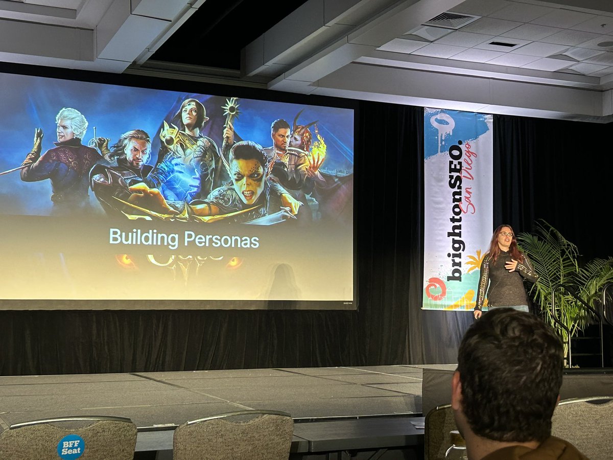 obkommy's tweet photo. Appreciate the #BaldursGate3 reference from @navahf at #brightonseo! https://t.co/rhE564B2pW