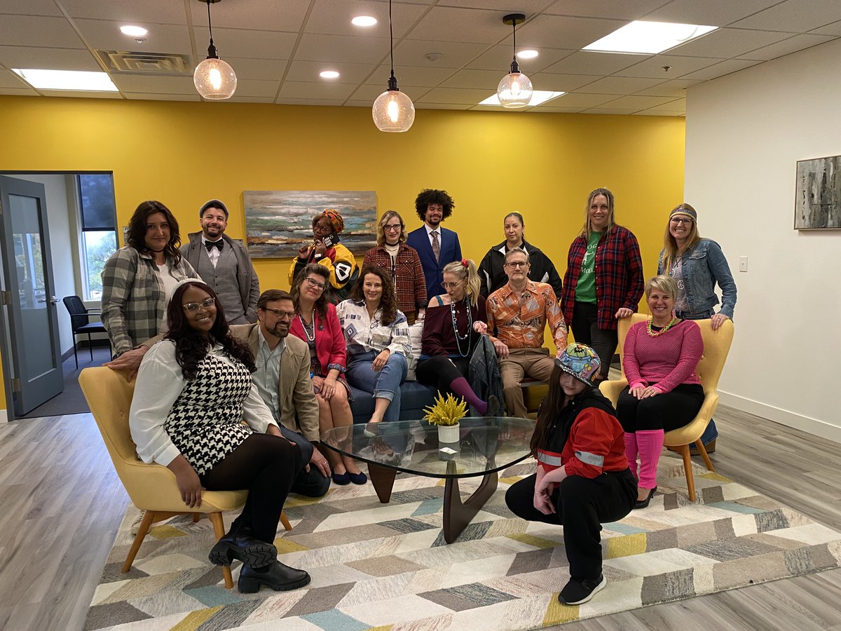 pscmichigan's tweet photo. PSC's spirit week: Twin Day, Decade Day, PSC colors, wear your school colors. Regardless of what we’re wearing, we’re always channeling our team spirit into our work for meaningful impact! #SpiritWeek #bonding #Consultants https://t.co/ahHpFEB1ar