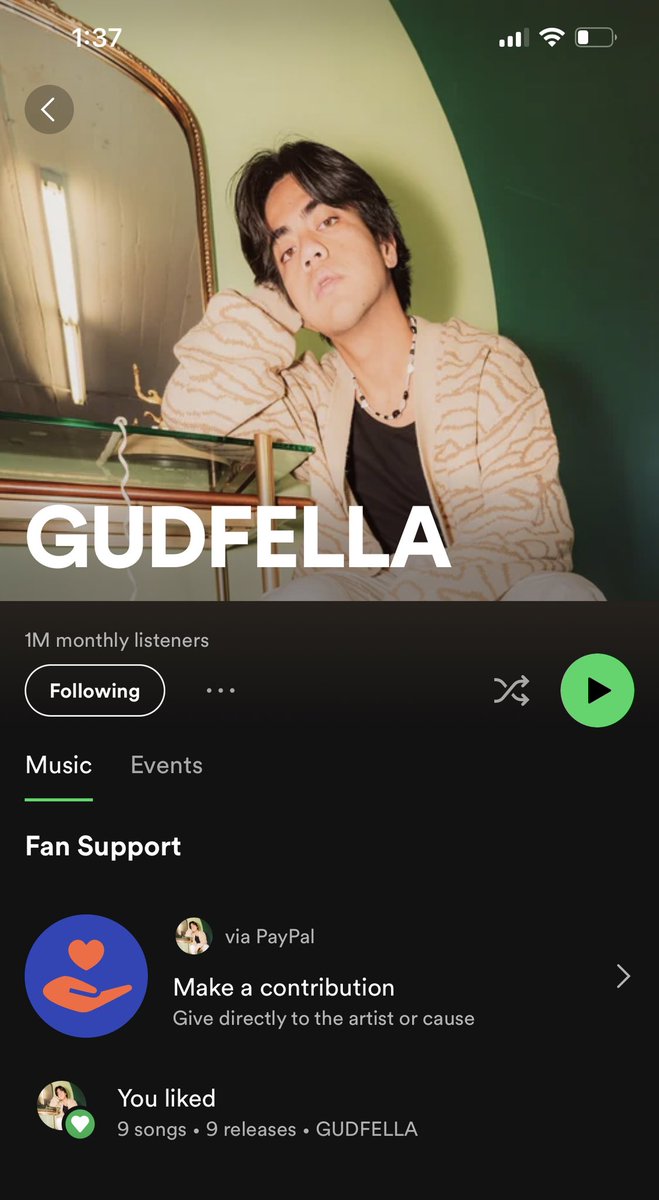 GudfellaMusic's tweet image. 1 MILLION LISTENERS!!!! 🥹🥹🥹

This one means a hell of a-lot to me and my team.

We don’t come from money or any sort of deep industry connection. It took pure grit to get here &amp;amp; for that I am extremely proud

Extremely grateful for this community. Thank u guys SO much. 🥹🥹🥹