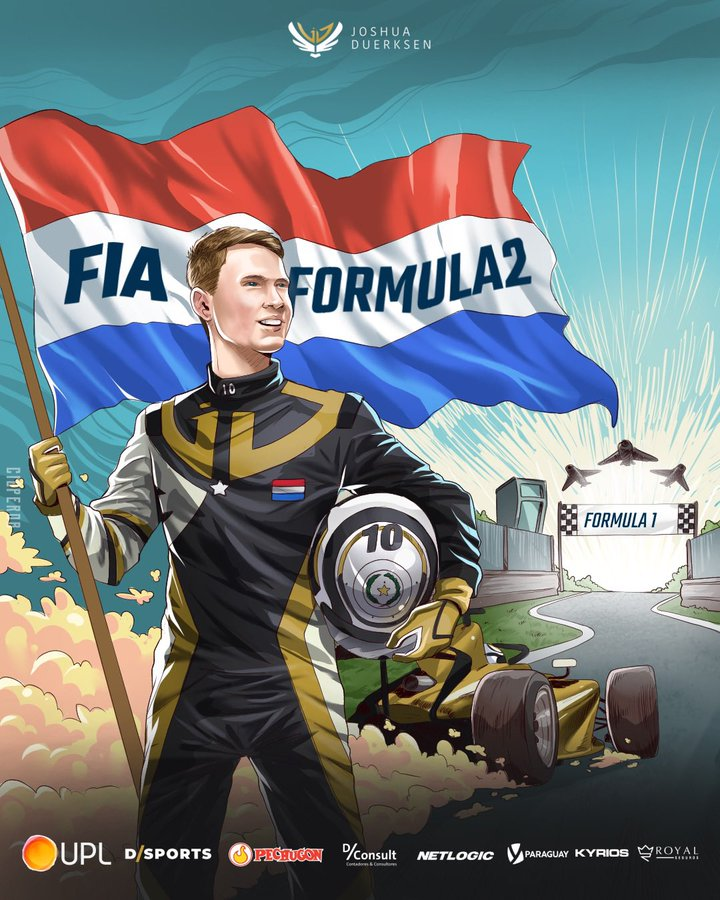 El paraguayo <a href="/JoshuaDuerksen1/">Joshua Dürksen 🇵🇾</a> saltará a la <a href="/Formula2/">Formula 2</a> en 2024 con el equipo @PhmRacing. Otro orgullo latinoamericano con miras a un futuro en la Fórmula 1 #telemetricof1