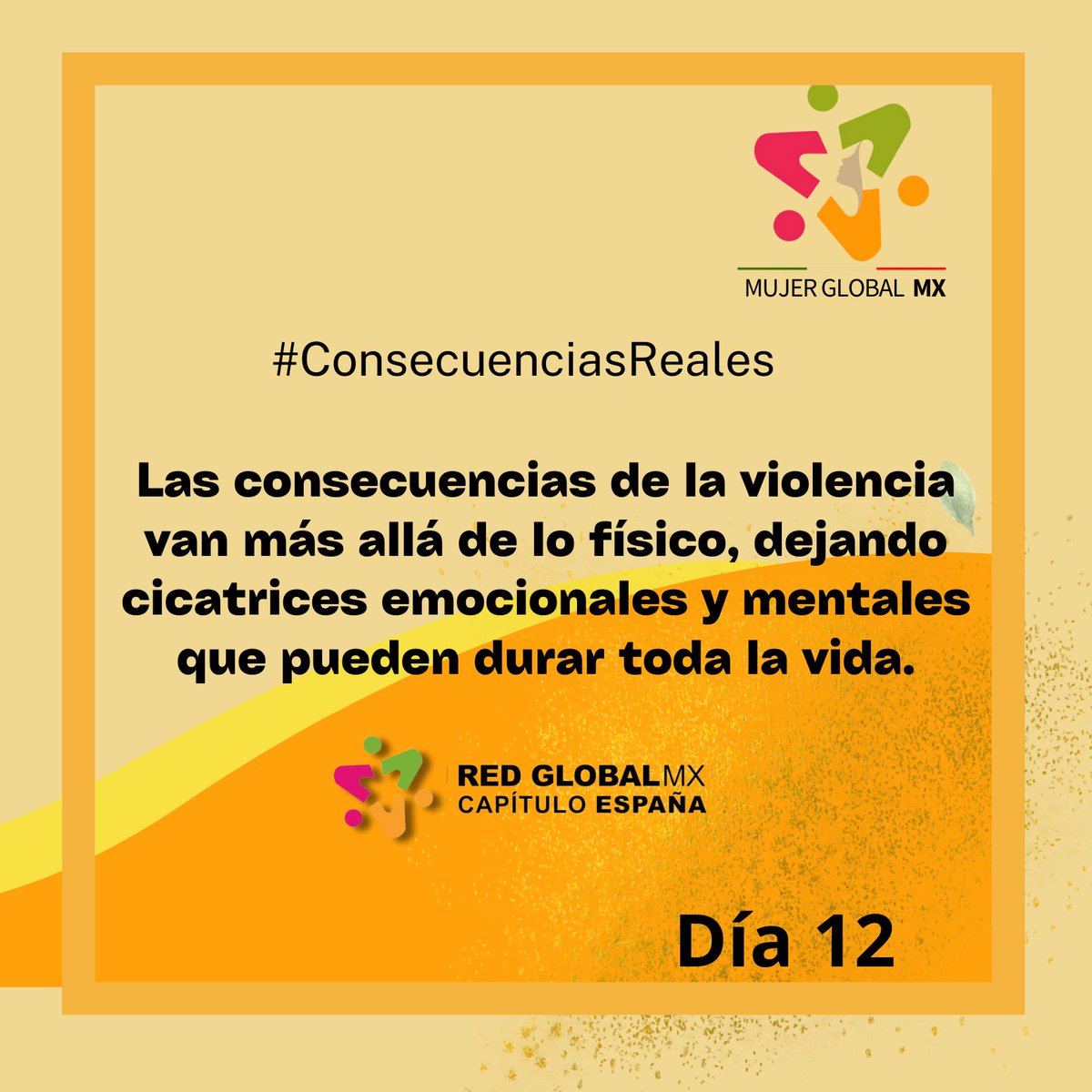 𝑫í𝒂 12: Marcas invisibles pero perdurables. Más allá del daño físico, las heridas emocionales y psicológicas pueden afectar a las víctimas durante toda su vida, limitando su potencial y afectando su bienestar. 

#ConsecuenciasReales
#𝑇𝑎𝑙𝑒𝑛𝑡𝑜𝑅𝐺𝑀𝑋𝐸𝑠