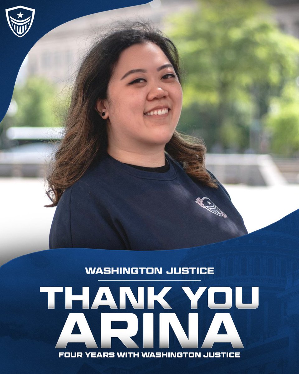 Arina, our amazing Community and Communications Manager, who has done it all for the Justice💙 @ArinaArena was the heart behind our watch parties and the bridge connecting our team to our fans. Thank you for all the memories you created for our community and we wish you the
