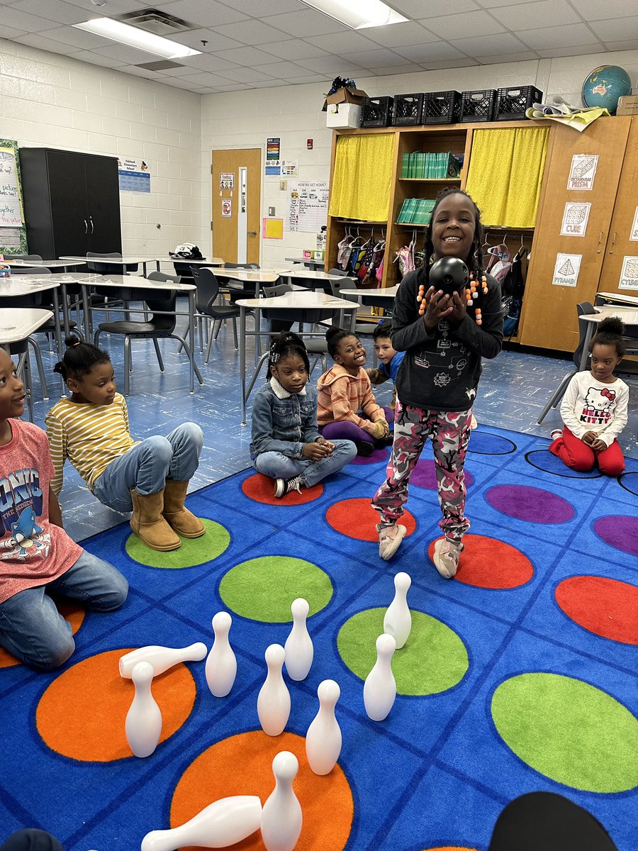 No internet! No problem! Subtraction Bowling! Ms.McEwen’s first grade! @OAK_HCS #firstgrade #WinningforKids