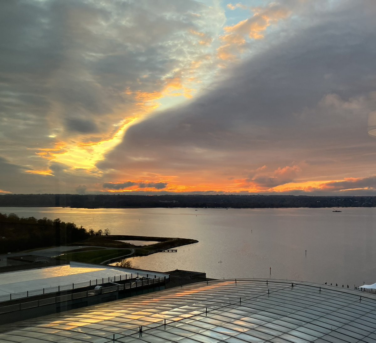 Sunset over the Potomac River. #AMAmtg #NationalHarbor