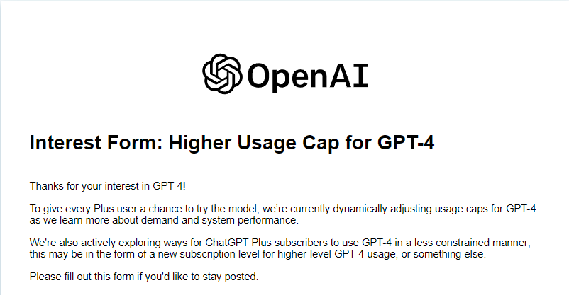 dcolthrust's tweet image. I&apos;ve started getting usage caps when playing with GPTs. 
New pricing model on the way.

#GPT4 #gpt4turbo #openai #ai