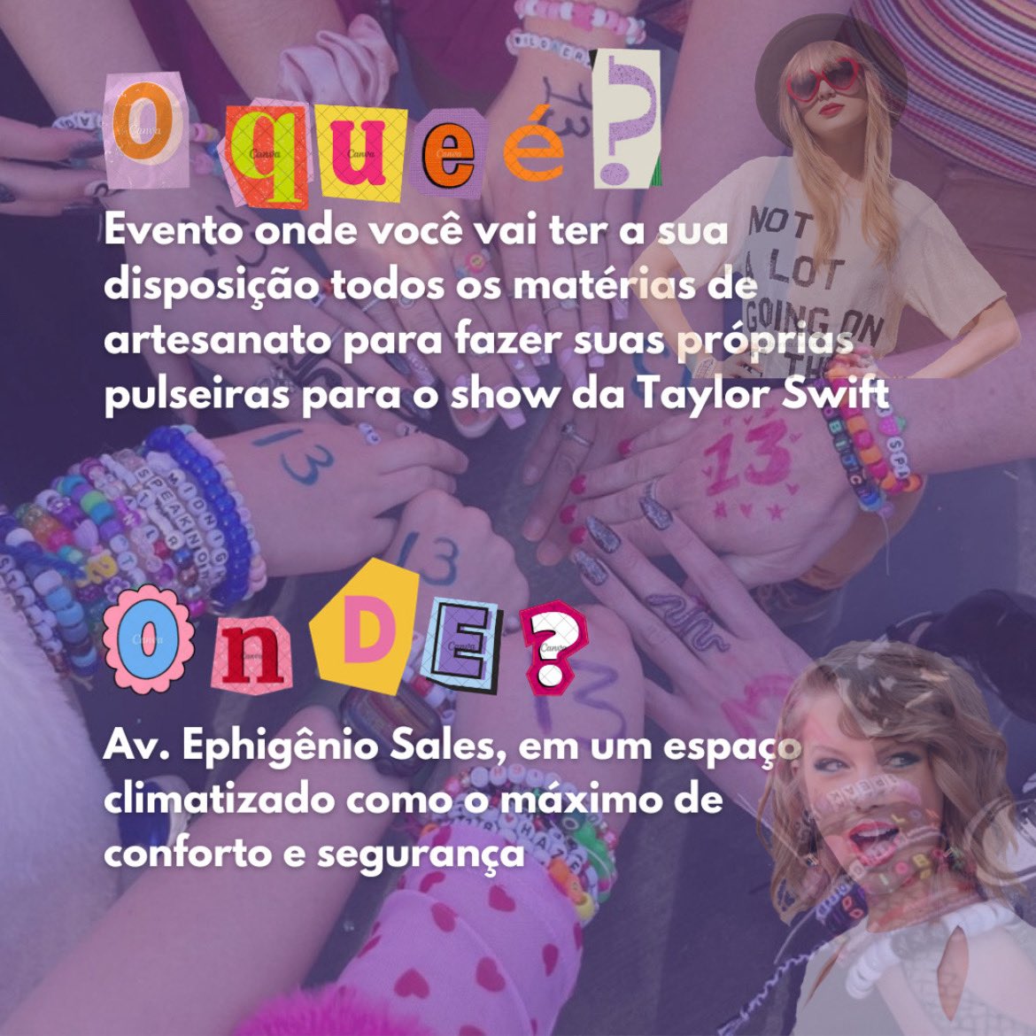 voudecarolas's tweet photo. Um evento com duração de *4h pra você personalizar pulseiras ilimitadas pro The Eras Tour. 🥹 https://t.co/XQdEbljAe3