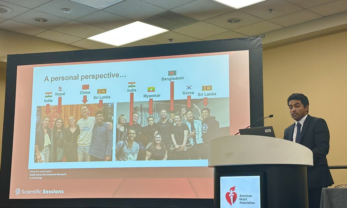 Rishi Wadhera, MD MPP (@rkwadhera) on Twitter photo #AHA23 #QCOR Early Career Finalist Competition
Sud Perera presents disaggregated data on the cardiovascular health of Asian subpopulations, and the extent to which differences are driven by lifestyle factors and SDOH. <a href="/SmithBIDMC/">BIDMC Smith Center</a> #AHA23 #QCOR Early Career Finalist Competition
Sud Perera presents disaggregated data on the cardiovascular health of Asian subpopulations, and the extent to which differences are driven by lifestyle factors and SDOH. <a href="/SmithBIDMC/">BIDMC Smith Center</a>