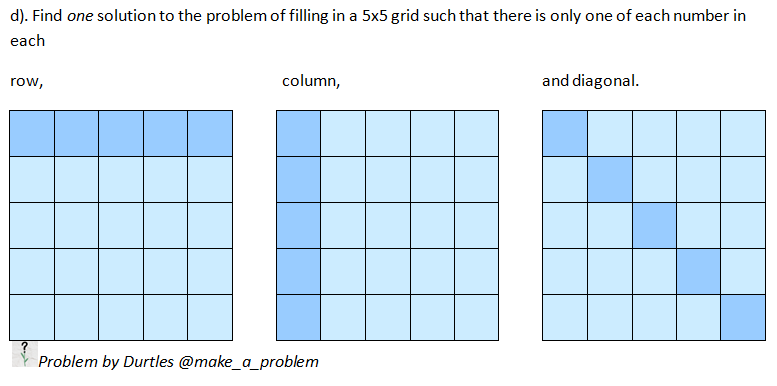 make_a_problem's tweet image. Part d) is a simple one, but don&apos;t worry, we&apos;ll build up to something more interesting with this answer.
#math, #maths, #puzzles, #mathforfun, #ProblemSolving