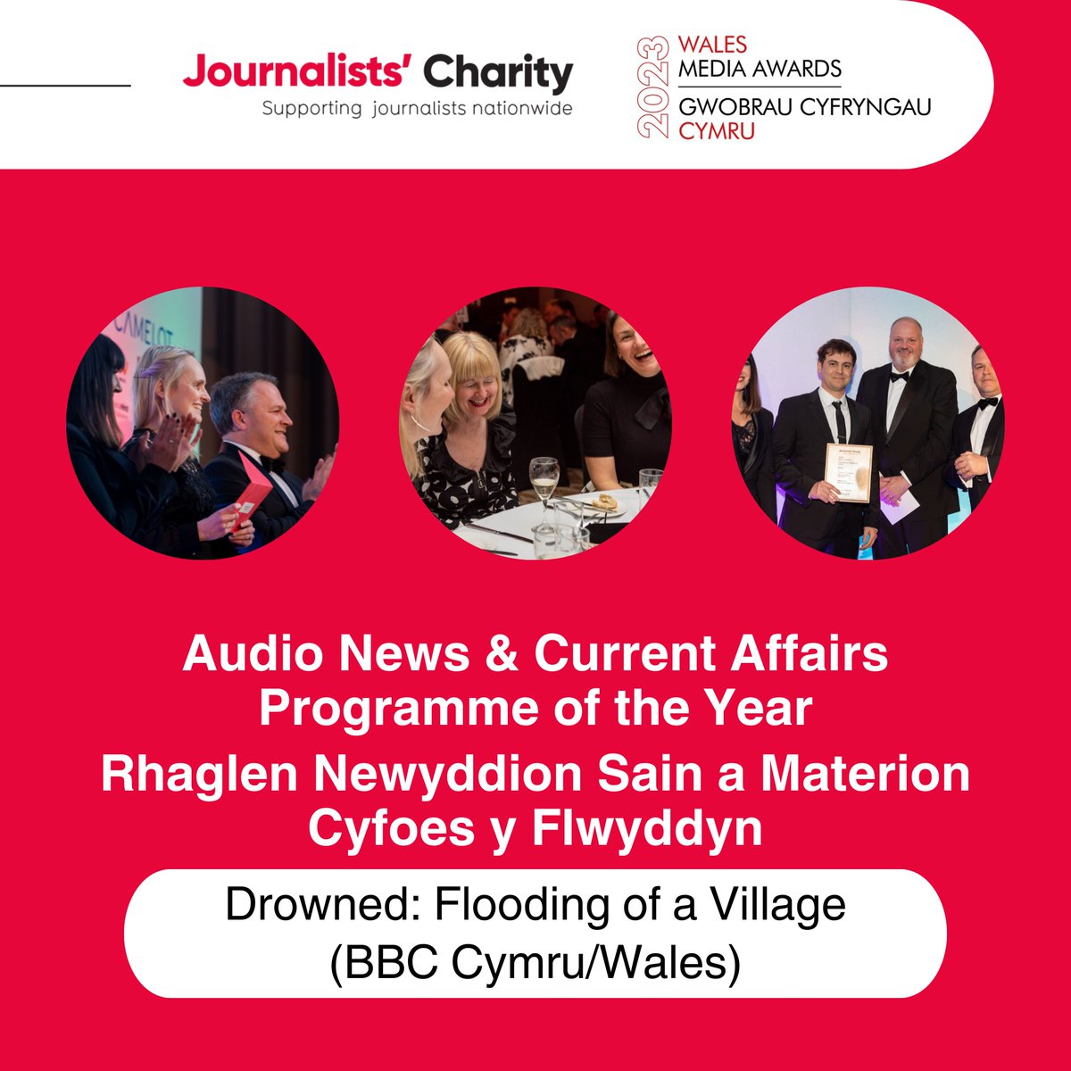 WalesMediaAwards (@w_m_a) on Twitter photo Ennillydd Rhaglen Newyddion Sain a Materion Cyfoes y Flwyddyn yw Drowned: Flooding of a Village <a href="/BBCCymruWales/">BBC Cymru Wales</a>.
Winner of Audio News & Current Affairs Programme of the Year goes to Drowned: Flooding of a Village.
#W_M_A2023 #WalesMediaAwards #GwobrauCyfryngauCymru Ennillydd Rhaglen Newyddion Sain a Materion Cyfoes y Flwyddyn yw Drowned: Flooding of a Village <a href="/BBCCymruWales/">BBC Cymru Wales</a>.
Winner of Audio News & Current Affairs Programme of the Year goes to Drowned: Flooding of a Village.
#W_M_A2023 #WalesMediaAwards #GwobrauCyfryngauCymru