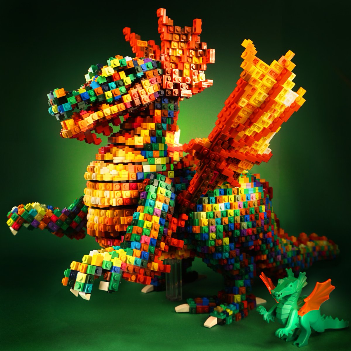 LEGOで #クラシックドラゴン 🔥を作りました！ お城シリーズに登場した