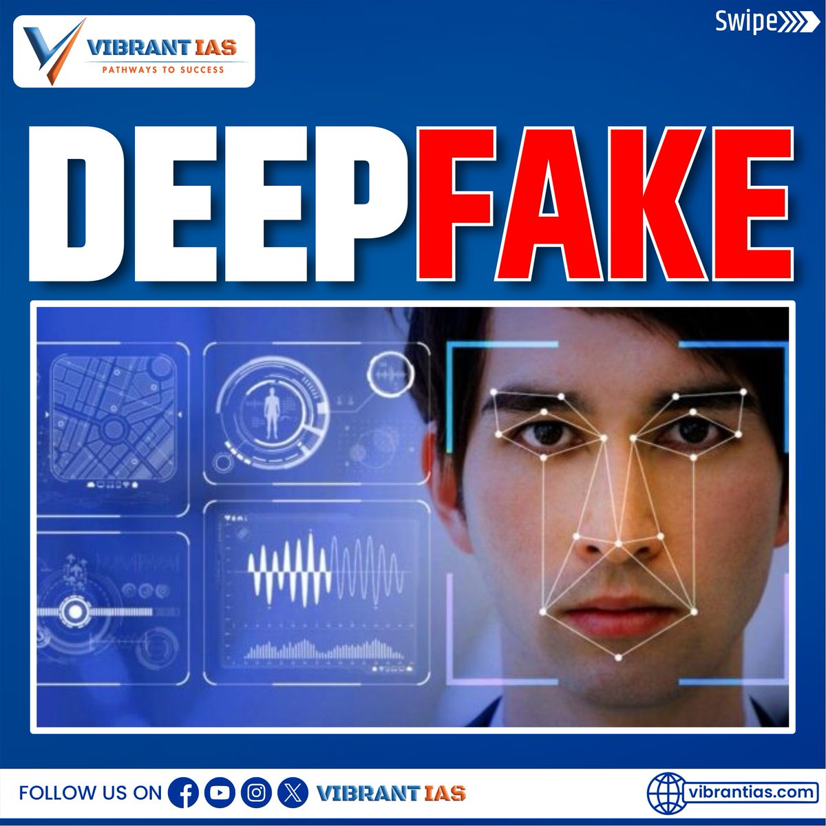 vibrantias97963's tweet image. Deepfake technology refers to the use of artificial AI and machine learning techniques to create or manipulate audio, video, or other digital content to present something that didn't actually occur.
#crackupsc #upsc #deepfake #AI