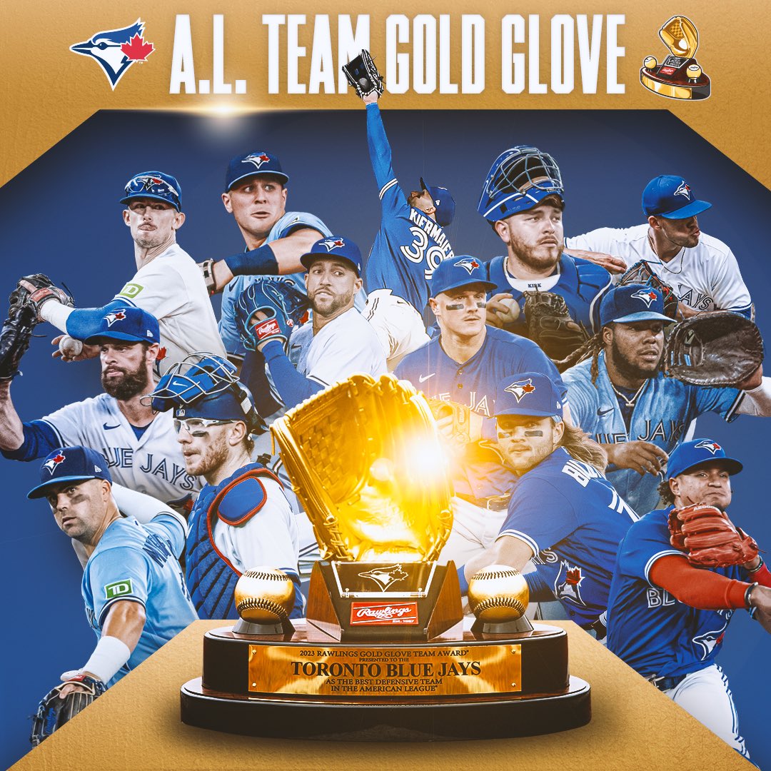 Best Defence In The Show 🏆   Your Toronto Blue Jays are the 2023 AL Team Gold Glove Award Winners!