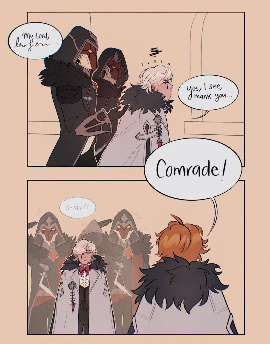 taruttaglia's tweet photo. (1/2) harbinger!lyney au // post-induction ceremony bonding between the youngest harbingers!! 🐋🎩 #chyney #GenshinImpact #原神 https://t.co/5qu67rNCgq