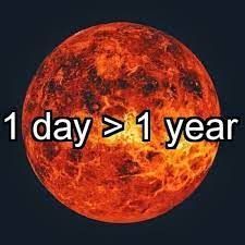 Mr_ShahidAmin's tweet photo. 🌠 Celestial Dance: A day on Venus (one rotation) is longer than a year on Venus (one orbit around the Sun)! Time truly dances to its own cosmic rhythm. ⏳🪐 #SpaceFacts #VenusChronicles #INDvsPAK #Gazagenocide #OneNation_OneVision #Fixed #CWC23 #FreePalastine #غزة_الآن #Gaza https://t.co/iFOt8cGBDO