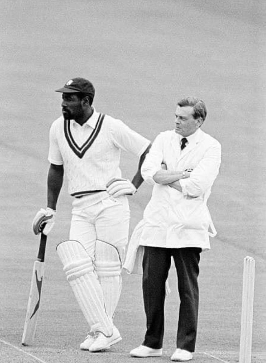 Viv Richards with Dickie Bird #cricket