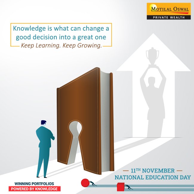 MotilalOswalPW's tweet image. Today on #NationalEducationDay, we salute Maulana Abul Kalam Azad for his invaluable contribution towards laying the foundation of a strong education system in India.
#KnowledgeFirst #MotilalOswal #wealthmanagement