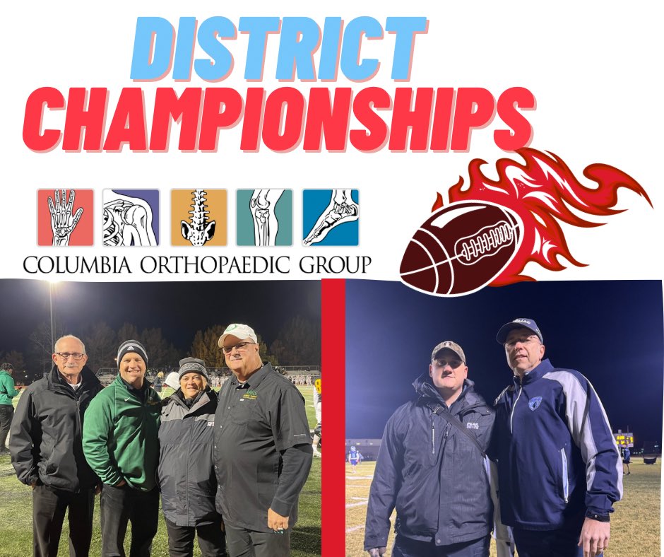 ColumbiaOrtho's tweet photo. It’s District Championship week in high school football. We have physicians at Rock Bridge and Tolton and are ready if anything pops up anywhere in the state. #sportsmedicine #sidelinecoverage #highschoolfootball https://t.co/4Wzb8MMWcR