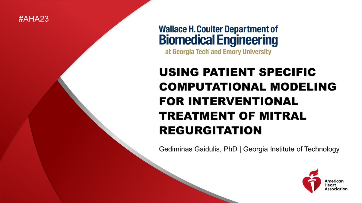 Proud to present my research at the Early Innovators Spotlight Session during #AHA23: professional.heart.org/en/meetings/sc…
My presentation is on Saturday, November 11th, 10:40 am. Join me at CardioTalk Theater I in the Science and Technology Hall.
<a href="/AHAScience/">AHA Science</a> <a href="/CFMLAB_GT/">Cardiovascular Fluid Mechanics at Georgia Tech</a> <a href="/CoulterBME/">Coulter BME | Emory & Georgia Tech</a>