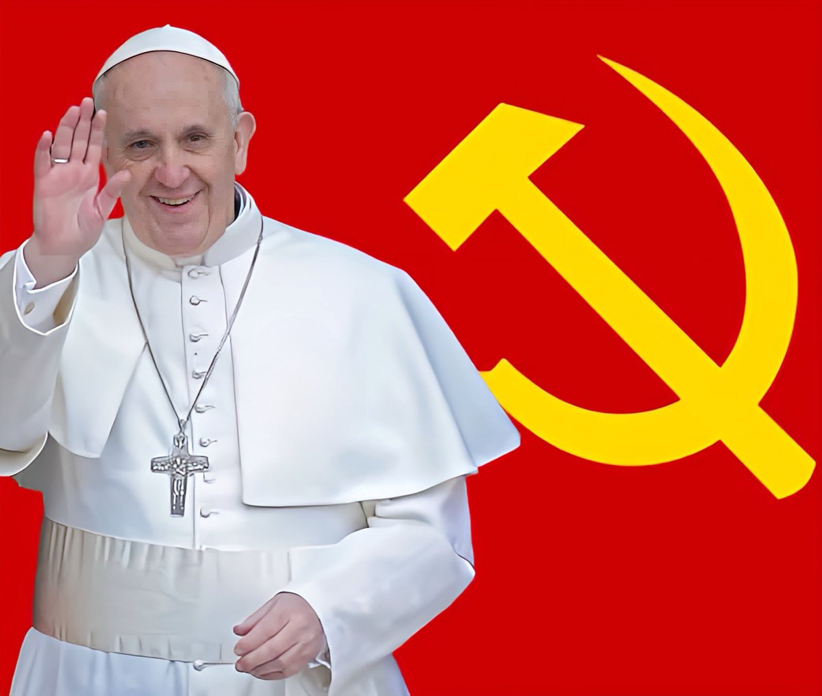 eduardomenoni's tweet photo. Levanta la mano ✋🏼 si piensas que el Papa comunista promotor de la agenda LGBTIQ+ y Trans en niños, es el diablo en la Tierra. https://t.co/OaLxku3E04