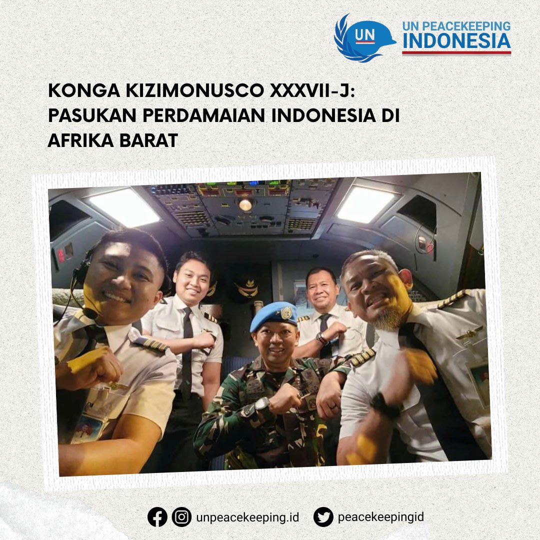 peacekeepingid's tweet photo. Dalam mendukung misi perdamaian dunia, Maskapai Garuda Indonesia mengirimkan pasukan perdamaian untuk ketiga kalinya. Kali ini, pasukan yang dikirimkan adalah satuan Kompi Zeni, yang telah tergabung dalam misi Konga Kizimonusco XXXVII-J. https://t.co/COViYePHYg
