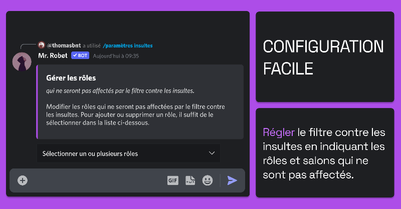 MrRobotApp's tweet photo. Besoin d'un robot totalement automatisé pour supprimer les insultes sur vos serveurs  #Discord ?