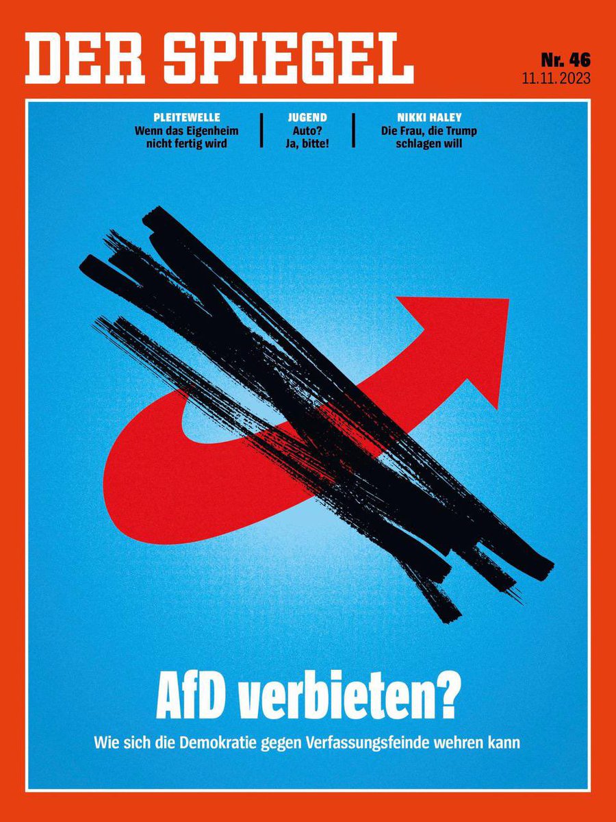 Der #Spiegel,  das Propagandablatt der Regierung,  will die einzig wahre  Opposition verbieten 

Ich fordere einen #Demokratiecheck für die Redaktion und stufe den Haufen als zutiefst undemokratisch ein