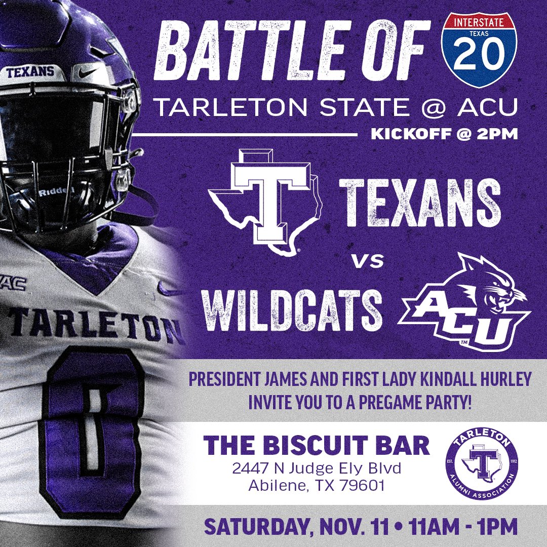 Don’t forget about the pregame party in Abilene tomorrow! Hope to see y’all there! 🙏