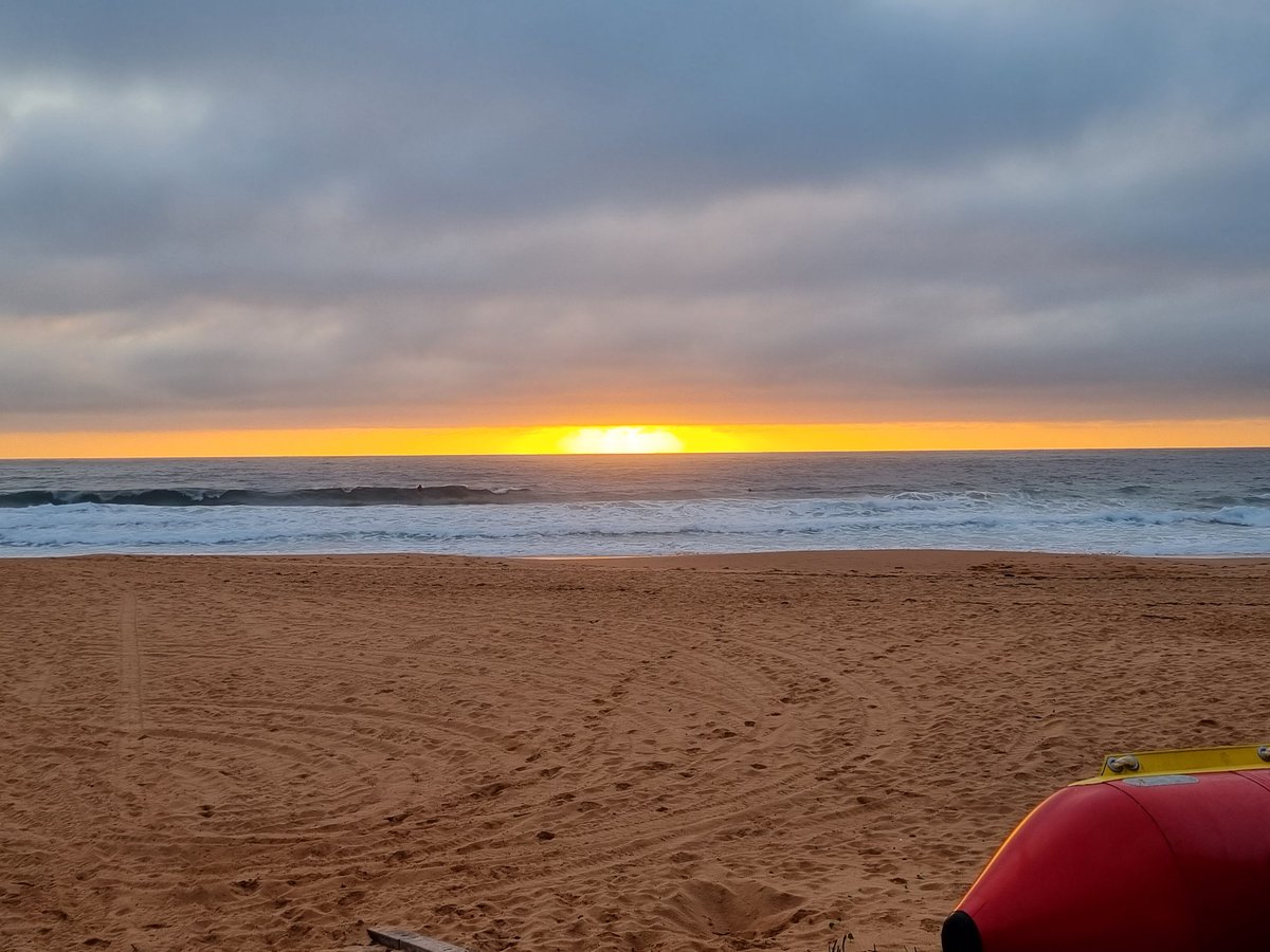 The dawn and aft. Bilgola Beach IRB proficiency.