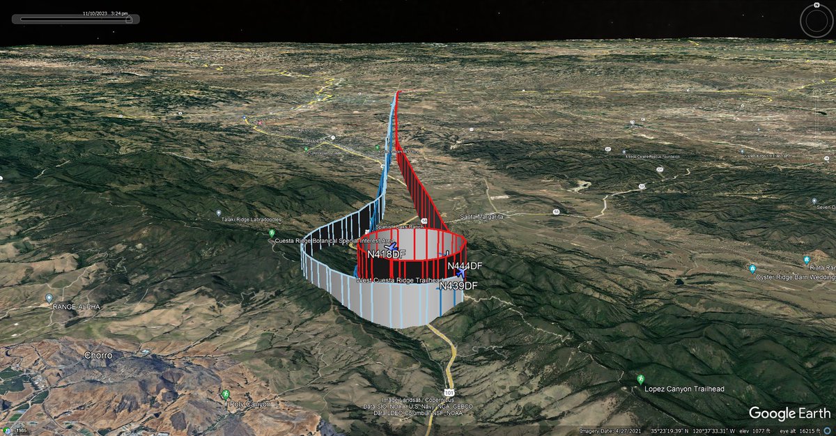 fire_feeds's tweet photo. New wildfire: The 8+ acres #SummitFire Hwy 101 near the Summit, #CuestaGrade #SanLuisObispoCounty #CA
Air Attack overhead reporting 5 acres, moderate rate of spread, the fire is slope driven burning up hill, revised potential for 50 acres. No structures threatened.
The fire is 8 acres in grass transitioning to brush on the N/B side of the highway, structures are not immediately threatened, potential for 25-30 acres per arriving USFS engine.
Thanks to Michael Silvester
https://t.co/M83GsP4B9f
San Luis Obispo County Fire Scanner Feed
https://t.co/jvpT9SWndK
#CalFire Out of #PasoRoblesAAB
#A340 #N418DF Air Tactical Aircraft
#T74 #N439DF Type III Airtanker
#T75 #N444DF Type III Airtanker
#ColumbiaHelicopters En-Route
#N472CH Type I Heavy Lift Helitanker
🇺🇸🔥