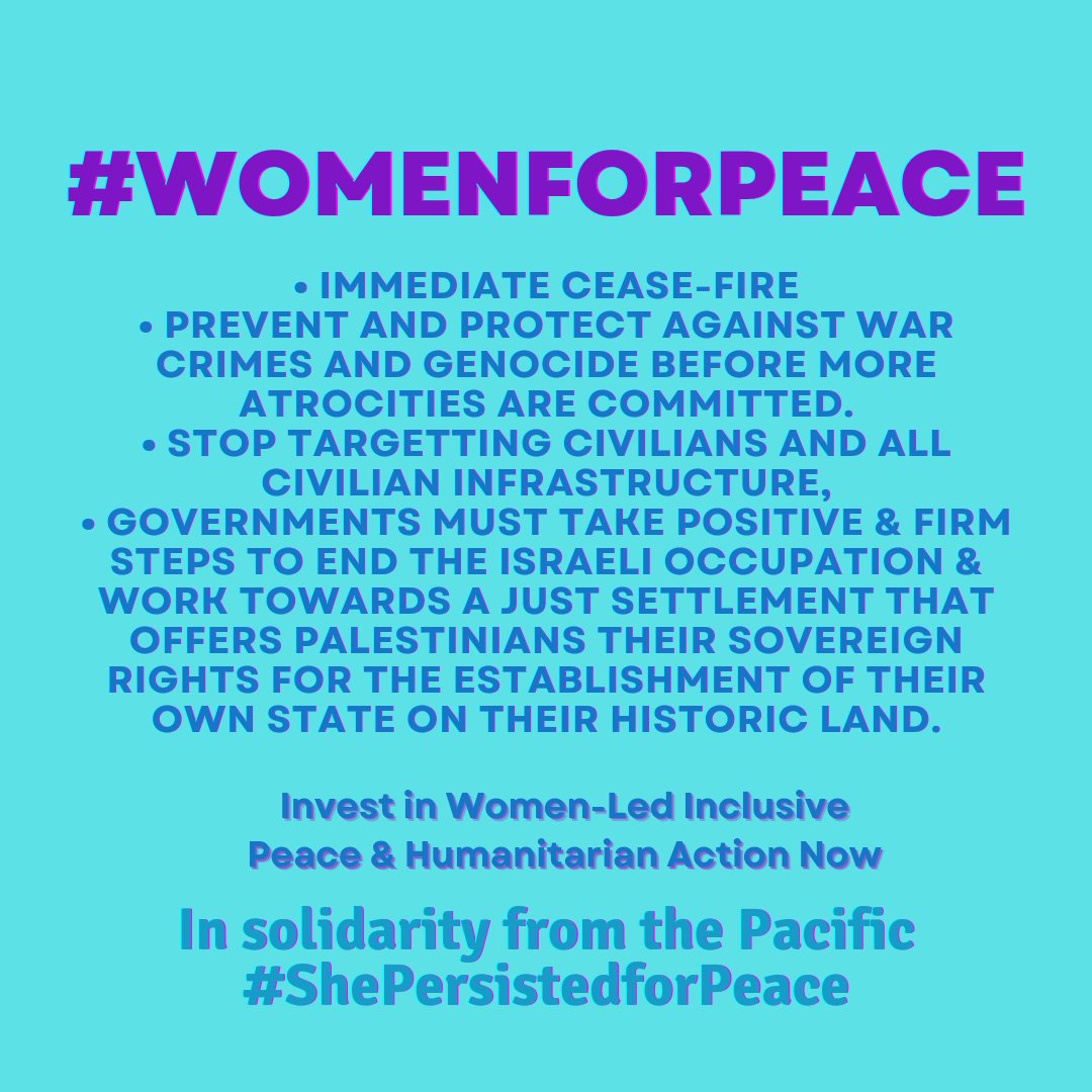 In solidarity with the @worldywca. Amplifying 
that just & inclusive solutions for #sustainablepeace must be in line with #UNSCR1325 & #HumanRights
Read more: worldywca.org/world-ywca-sta…