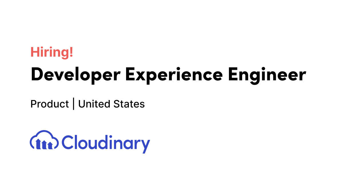 colbyfayock's tweet photo. I've been waiting for this moment for 2 years...

@cloudinary is hiring a DevX Engineer! 🚀

Hit the link to get the details and hmu for any details

https://t.co/OlrA8ZrDXD https://t.co/kiLcmmAN0e