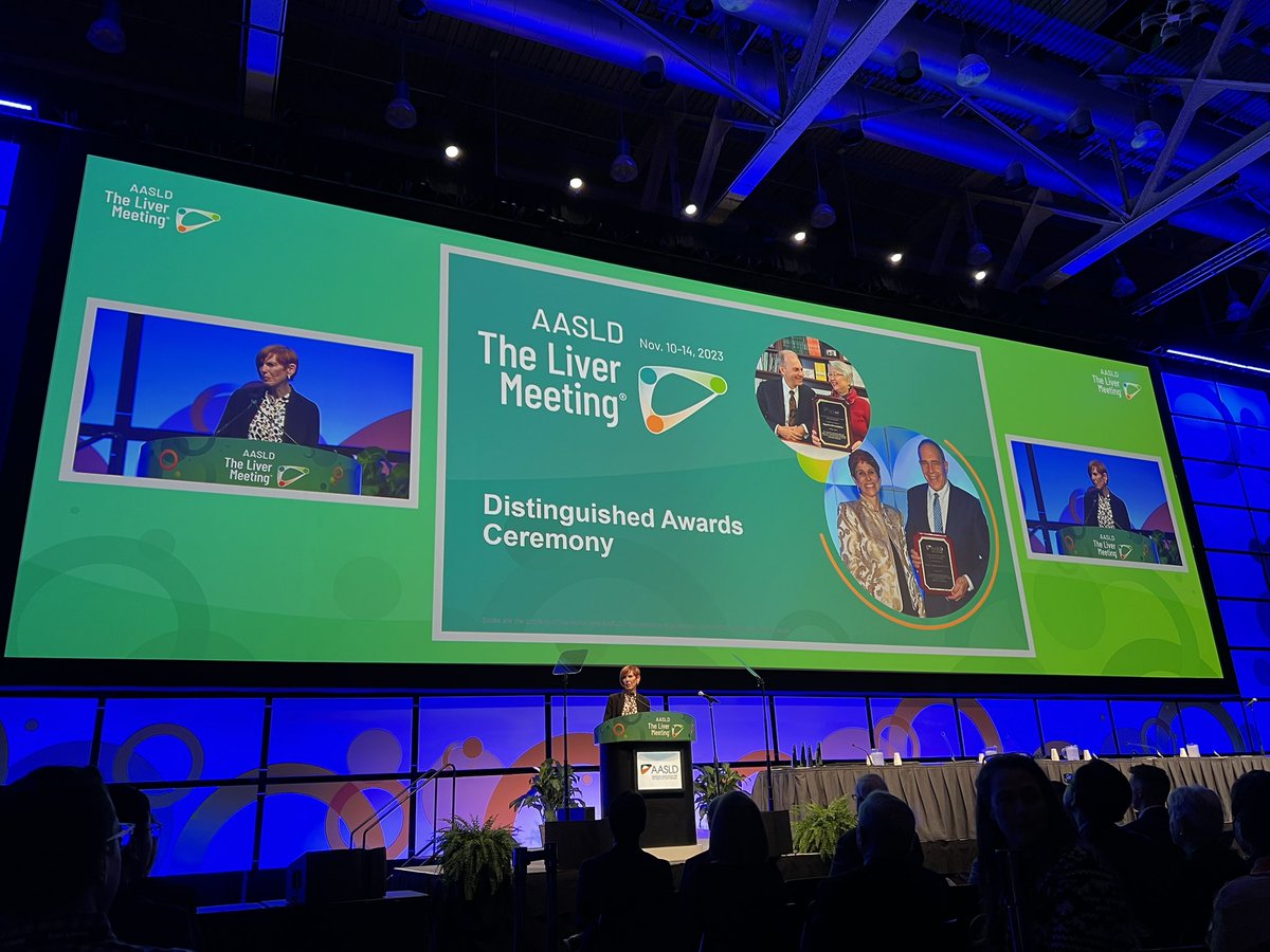 As we honor this year’s outstanding individuals, we are remembered of the broader mission of AASLD. Congratulations to all our awardees and thank you for your contributions to #hepatology. Join me now in the Auditorium as we honor our awardees. #TLM23