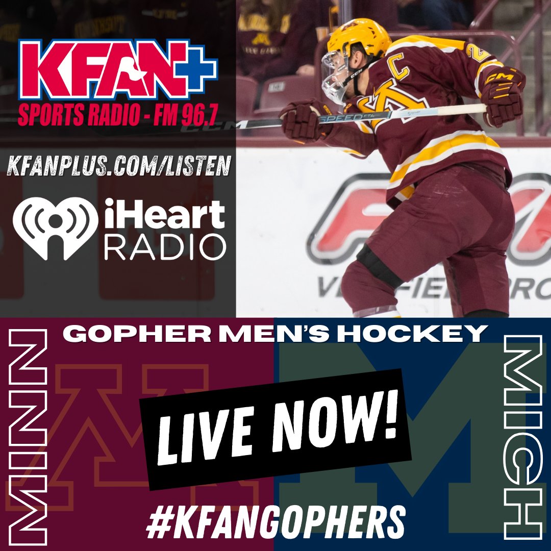 KFAN Plus (@kfanplus) on Twitter photo LIVE NOW: <a href="/GopherHockey/">Minnesota Men’s Hockey</a> battles Michigan in a Big Ten Conference collision!
LISTEN: KFANPlus.com/listen
#KFANGophers LIVE NOW: <a href="/GopherHockey/">Minnesota Men’s Hockey</a> battles Michigan in a Big Ten Conference collision!
LISTEN: KFANPlus.com/listen
#KFANGophers