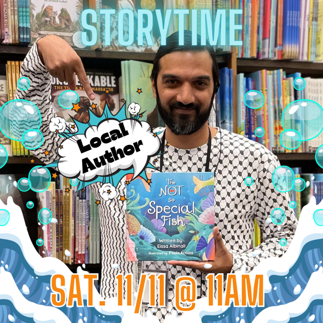 Join us for storytime tomorrow, as we host Eissa Albinali! He’ll be reading his book The Not So Special Fish! 
🐠
@eissaauthor #bnsandiego #barnesandnoble #carmelmountain #thenotsospecialfish #localauthor #supportlocal #bnkids #kidsbooks #picturebook #kidstagram #bnstorytime