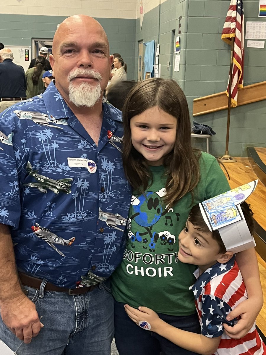 kesmith72's tweet photo. Shout out to Goforth Elementary and Max &amp; Anna for inviting Mike to be honored at their Veteran’s Day celebration. It was an impressive event and such a great way to show appreciation! Thank you to all veterans for your service! @ExploreGoforth @ClearCreekISD https://t.co/tmJOltMetA