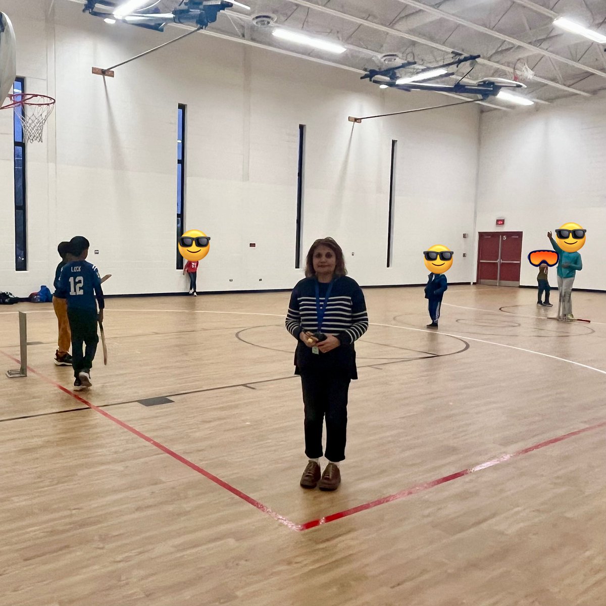 I was walking through the gym this afternoon on my way to my car, & I stopped for a few minutes to watch the Cricket Club @CowlishawKoalas play. I don’t know anything about cricket, but I could tell how much fun everyone was having, including Ms. Rahman! 😊