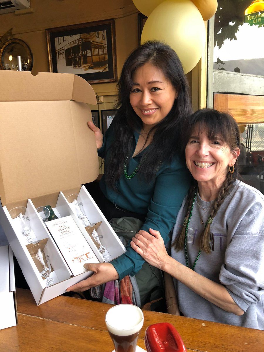When a favorite regular wins the Irish Coffee Gift Kit raffle. A great way to celebrate 71 years of World-Famous Irish Coffee at the Buena Vista Cafe. #classiccocktail