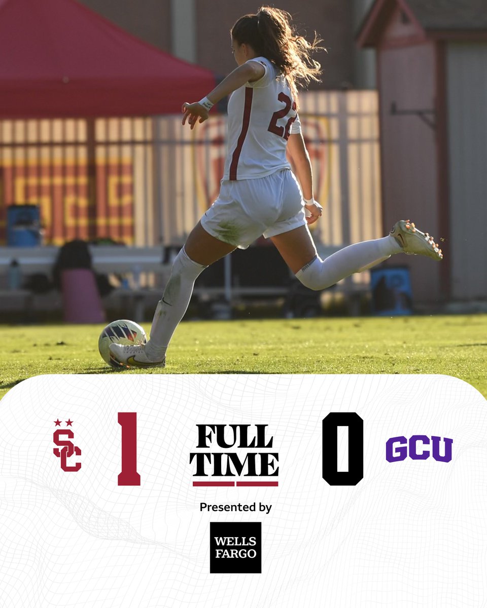 FINAL | USC 1-0 GCU Trojans take care of business and are moving on to the second round of the NCAA Tournament! ⚔️✌️ #FightOn // @WellsFargo