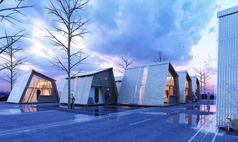 arqcommx's tweet image. El arquitecto y diseñador 3D, Felipe Campolina, deslumbra con &quot;Urban Camp&quot;, un proyecto que consiste en construir unidades asequibles y montables de 34m² para cuatro personas, transformando estacionamientos en hogares funcionales de dos niveles.