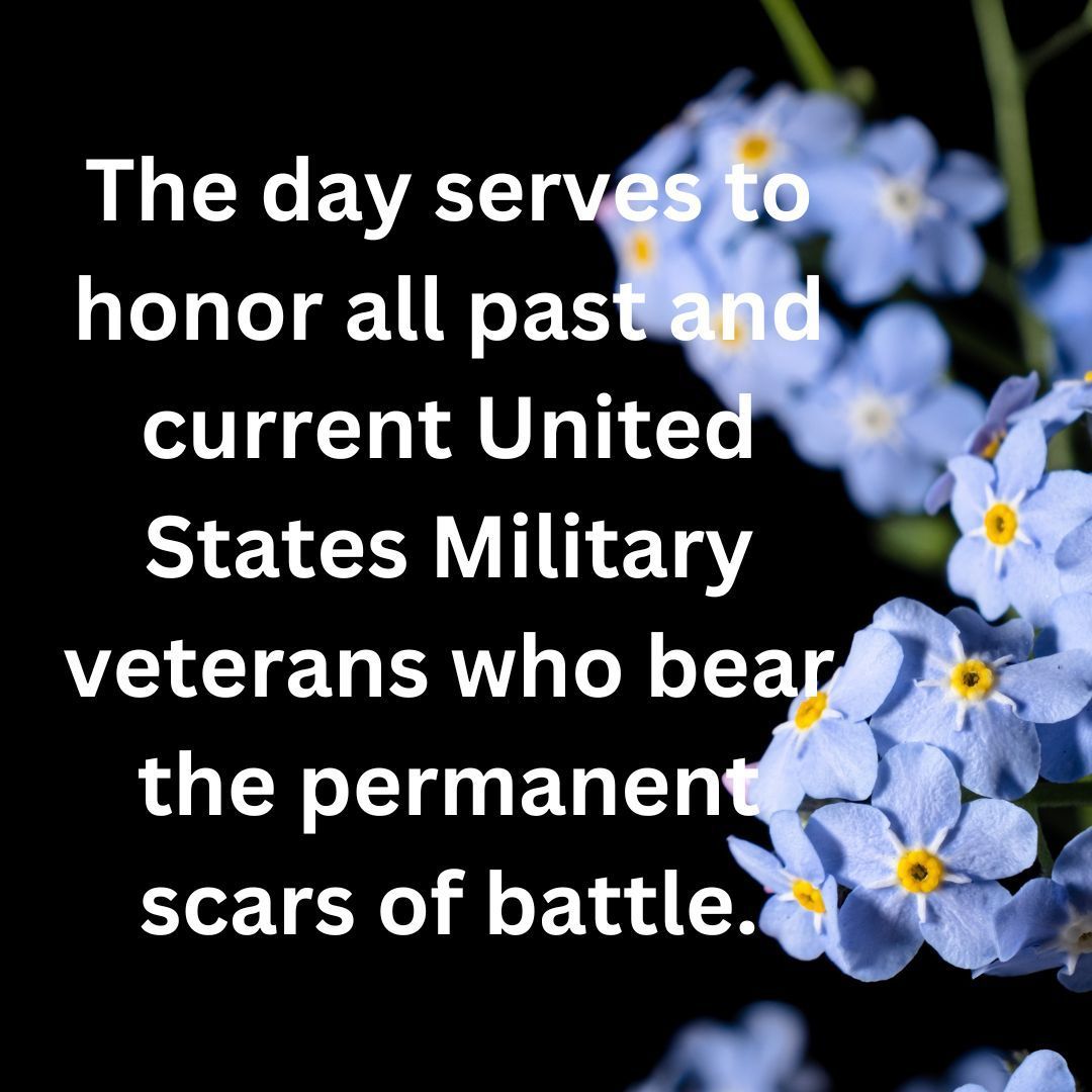 National Forget-Me-Not Day on November 10th reminds Americans of the sacrifices returning soldiers have made.  Created in 1921, we still honor all those who have sacrificed for us.  #nationalforgetmenotday #nationalforgetmenot