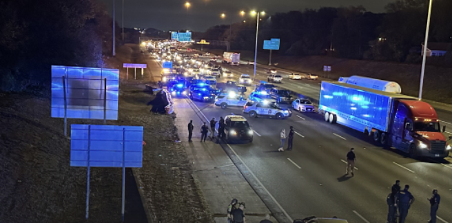 toddstarnes's tweet photo. JUST IN: Multiple people were shot on Interstate 59 in Birmingham, Alabama. Eyewitnesses tell reporters that masked men began firing into occupied vehicles.