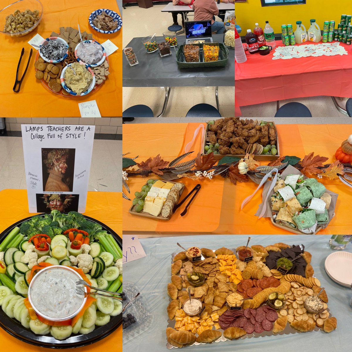 eduMelacated's tweet photo. Who did it best?! Our @1RatcliffeES Ramily celebrated our November Social with a Charcuterie Board party! Blessed to work with such creative and sweet souls! Shout out to our amazing Admin team and front office crew, we nailed it.
#OneRamily #Community #Ramtastic https://t.co/G07XHSHPZx