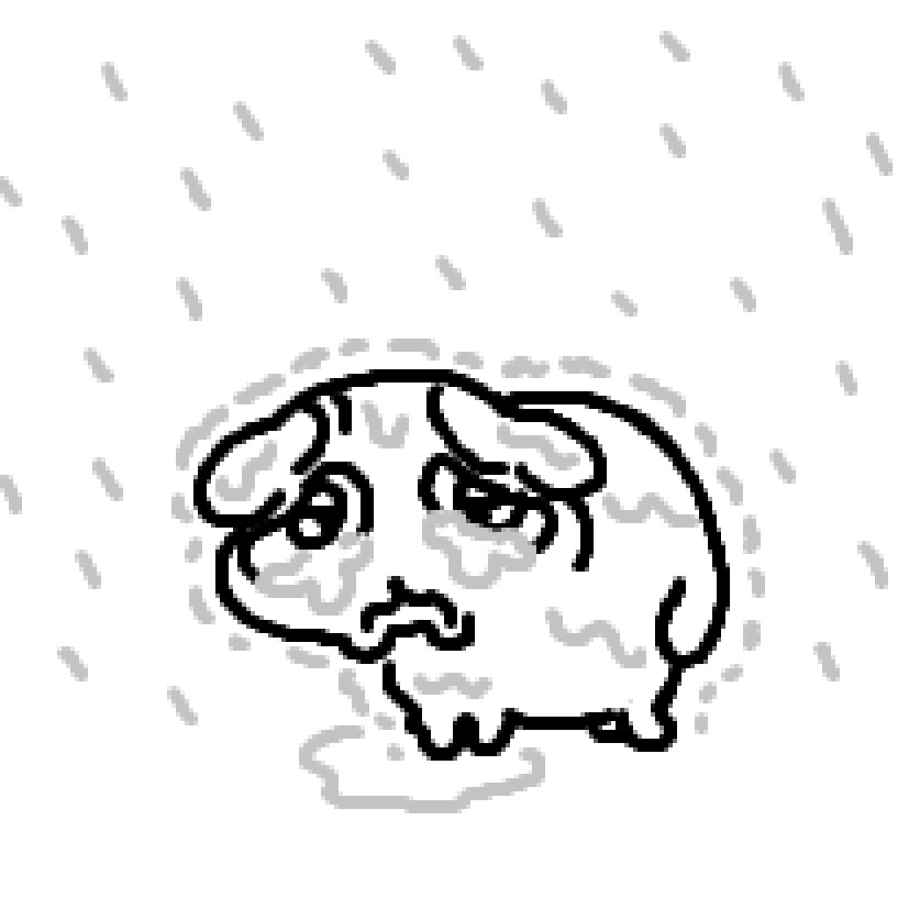 cuptoast's tweet image. i camt stop lauhghing i just drew this saddest ugliest sopping wet creature