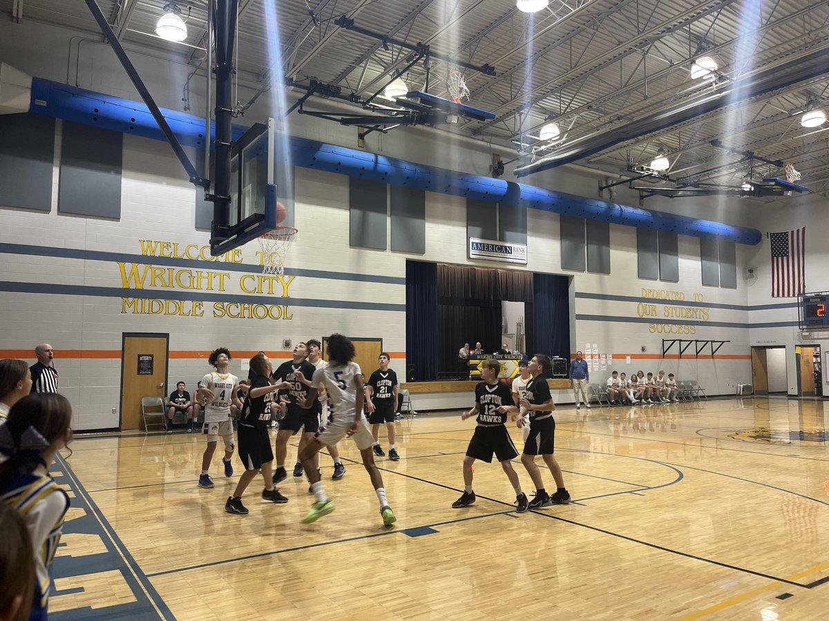 SaraWCMS's tweet photo. 🏀 Tough loss for our 7th grade boys…but let’s see what’s in store for our 8th grade! Let’s go Wildcats! 🏀 https://t.co/OBPRtS7wXc